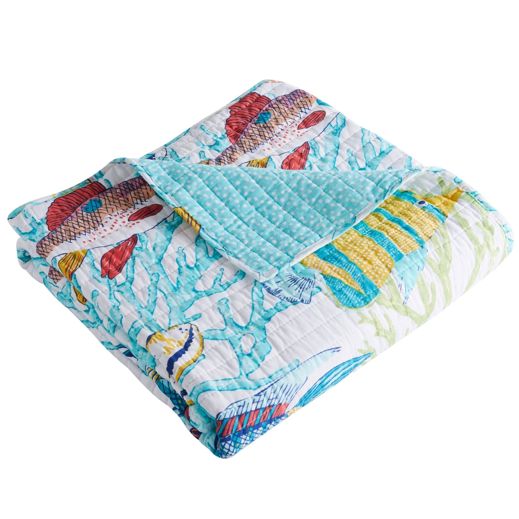 Beachwalk Quilted Throw Blanket - Soft & Cozy Lightweight Bedspread for Sofa, Bed, Outdoor Picnics - Perfect for Beach, Camping & Home Decor