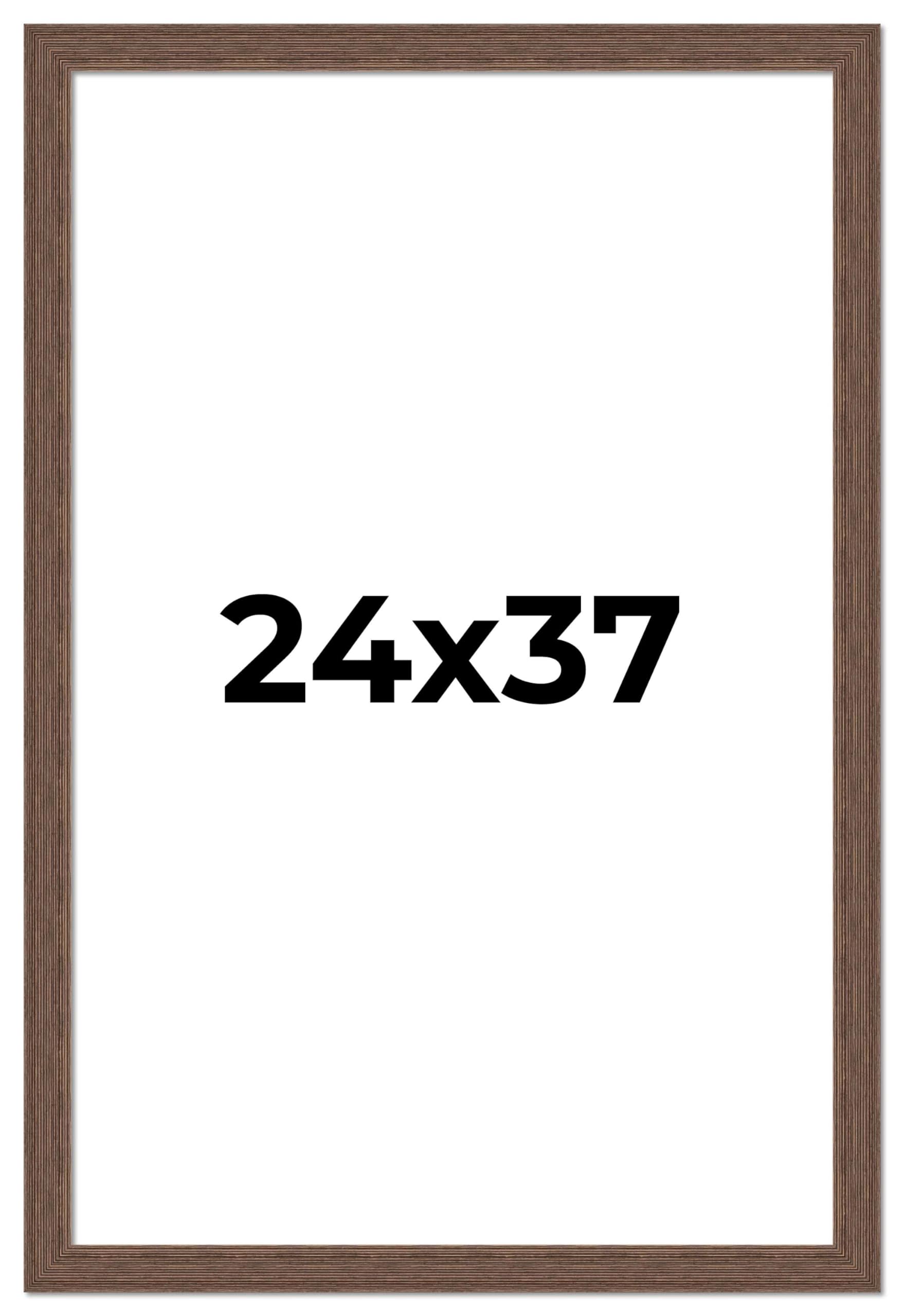 24x37 Brown Distressed Barnwood Picture Frame - Rustic Farmhouse Photo Frame with UV Acrylic Shatter Guard & Acid-Free Backing | Wall Decor, Living Room, Bedroom, Office Display