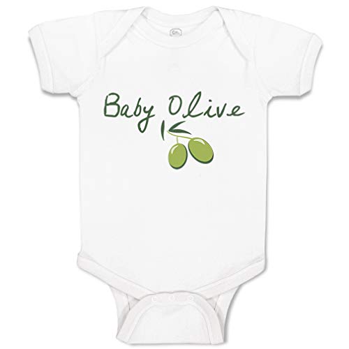 Custom Baby Bodysuit - Funny Olive Vegetables Print Cotton Onesie for Boys & Girls | Soft & Comfortable Newborn Outfit for Everyday Wear, Photo Shoots & Gifts