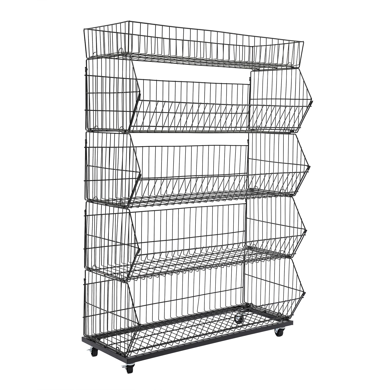 5-Tier Rolling Display Shelf for Retail Stores - 18