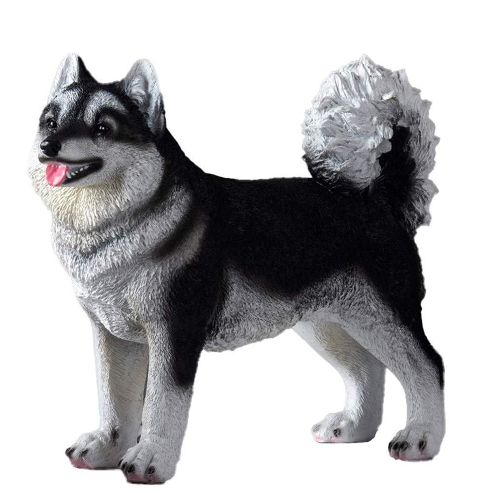 Handmade Husky Dog Statue - Creative Animal Figurine & Collectible Art Decor for Home, Bedroom, Entrance - Perfect Gift for Friends & Dog Lovers - Modern Sculpture for Shelf Display & Room Furnishings