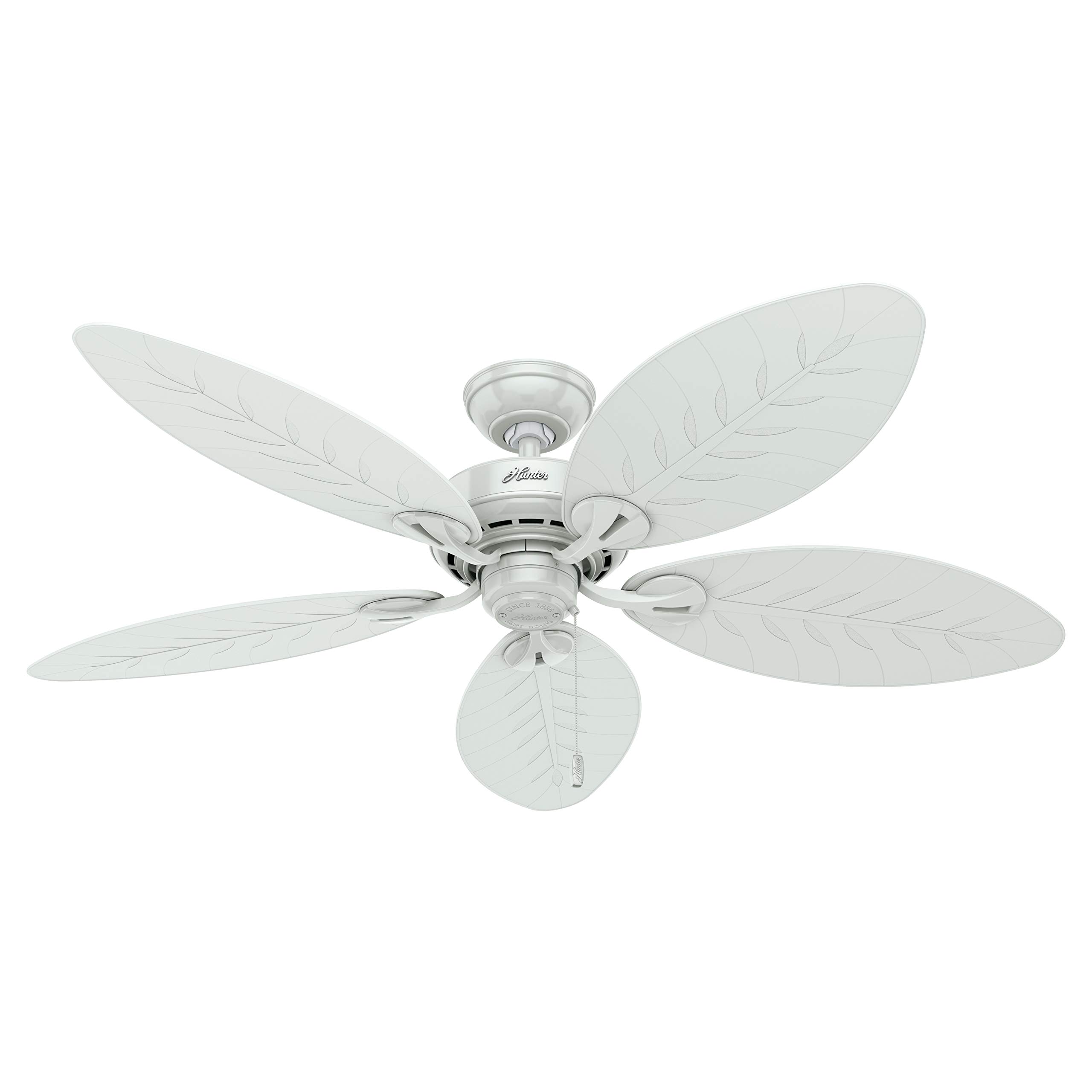 Hunter Fan 54 Inch 5-Blade White Outdoor Ceiling Fan - Energy Efficient, Weather Resistant - Perfect for Patio, Deck, and Covered Porch Areas (Renewed)