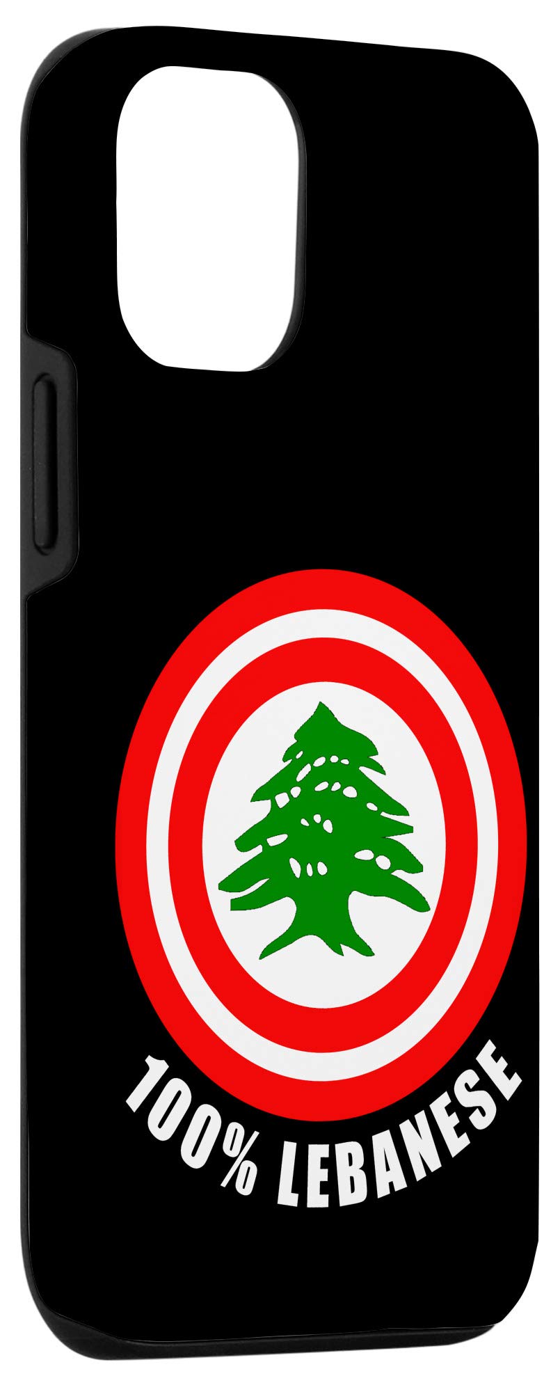 iPhone 12/12 Pro Case with Lebanese Flag & Cedar Tree Design - 100% Authentic Lebanon Protest March Phone Cover - Perfect for Lebanese Pride, Cultural Events & Political Demonstrations