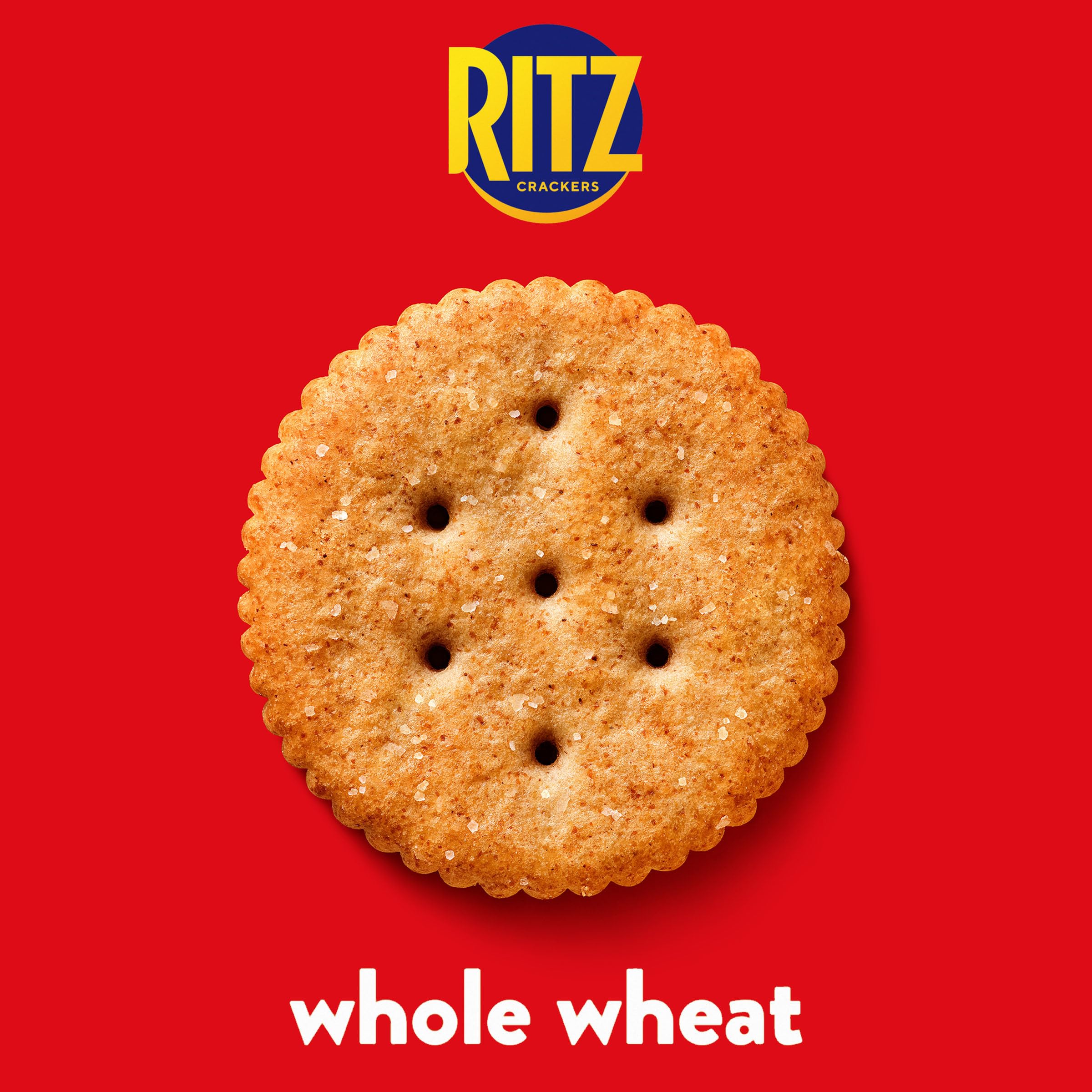 RITZ Whole Wheat Crackers - Healthy Snacks for Kids & Adults - Perfect for Lunch Boxes, School Snacks & Office Breaks - 12.9 oz Pack