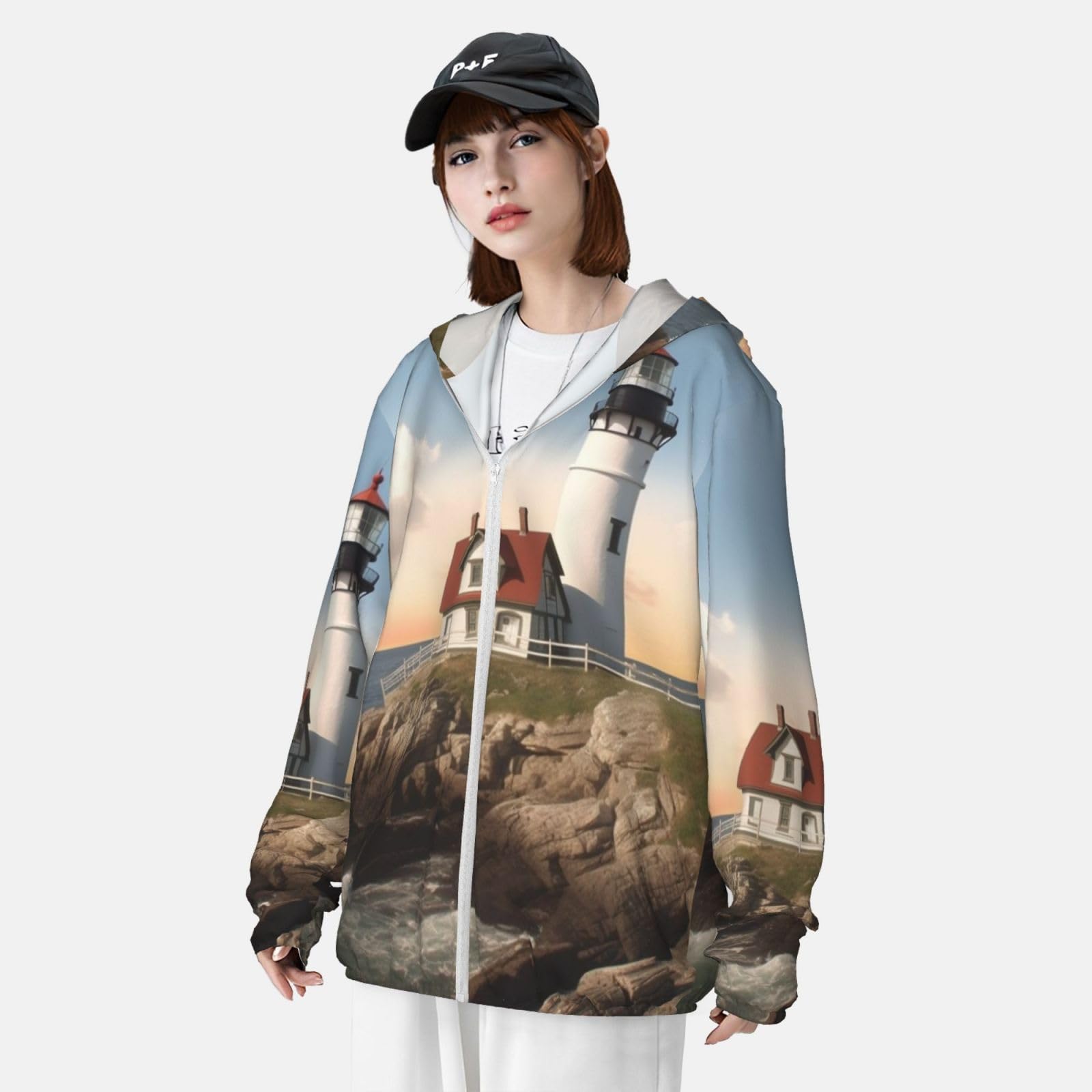 Women's UPF 50+ Sun Protection Hoodie - Lightweight Long Sleeve Shirt for Outdoor Activities