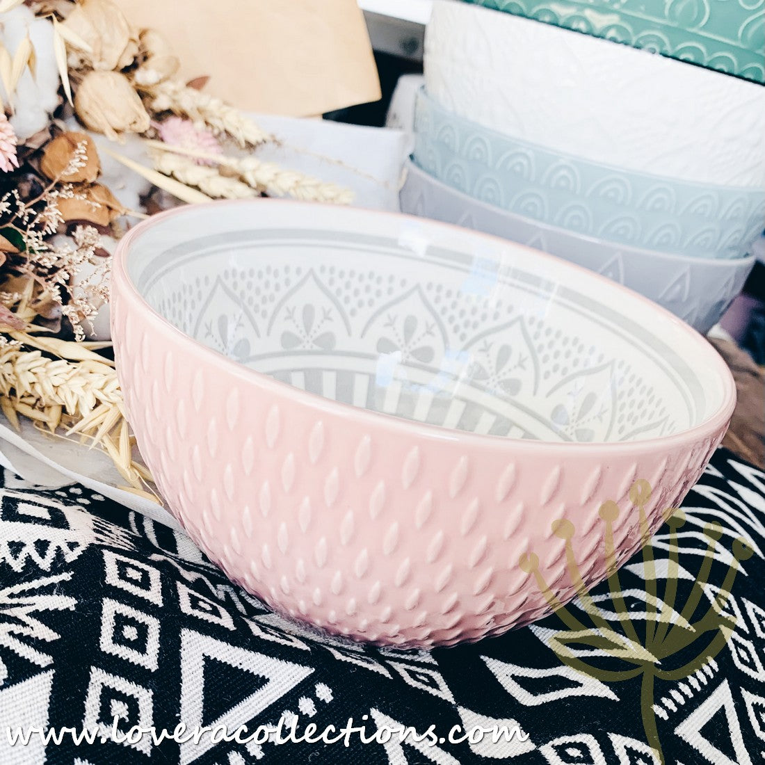 Bohemian Embossed Dinnerware Set - 50% Off + Buy 1 Get 1 Free - Perfect for Boho Chic Dining, Wedding Registry & Home Decor