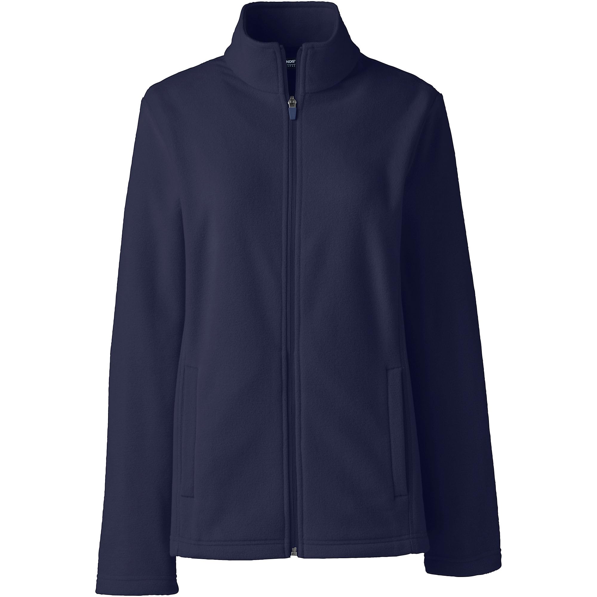 Lands' End Women's Thermacheck 100 Fleece Jacket - Warm Winter Outerwear for Hiking, Camping & Outdoor Activities