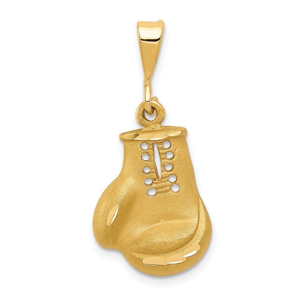 14K Solid Yellow Gold Boxing Glove Charm Pendant - Dainty Jewelry Gift for Boxers, Fighters & Sports Lovers - Perfect for Necklaces, Bracelets & Boxing Enthusiast Collections