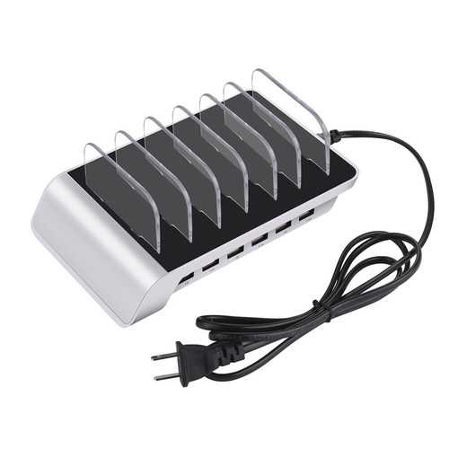 6-Port USB Hub Charger with 10.2A Fast Charging - Multi-Port Charging Station for iPhone, iPad, Samsung Tablets & Smartphones - Perfect for Home, Office & Travel Use