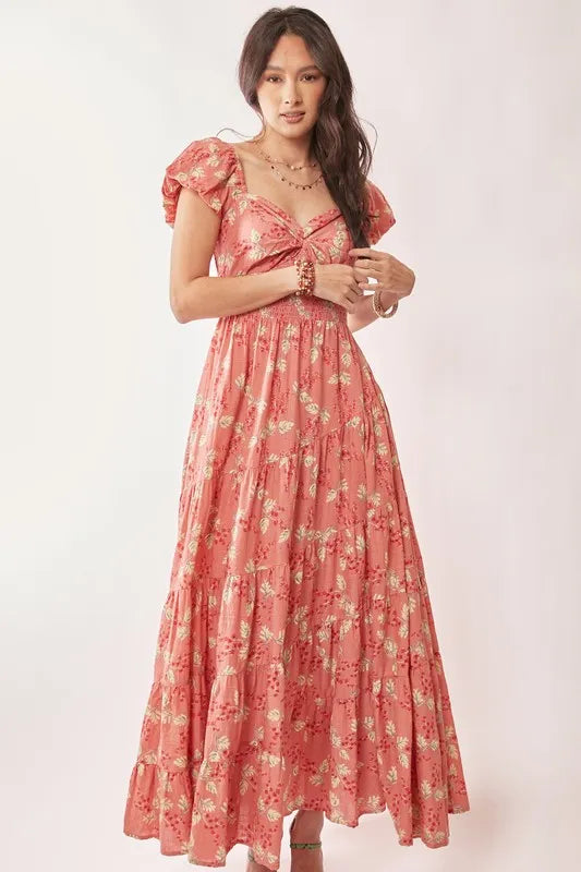 Elegant Sweetheart Neckline Textured Tiered Maxi Dress for Women - Perfect for Weddings, Parties & Summer Vacations