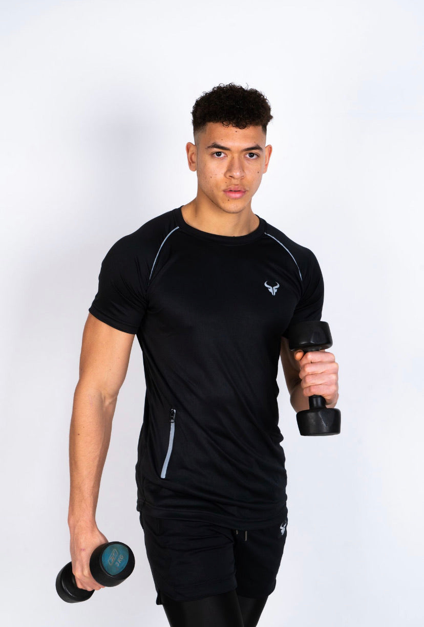 Cerus Black Hybrid Men's T-Shirt - Comfortable & Stylish Casual Wear for Everyday Outfits | Gym, Work, Travel & Lounge