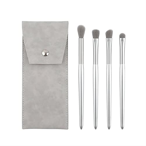 Premium 5-Piece Makeup Brush Set for Foundation, Powder & Eyeshadow - Grey Bag Included