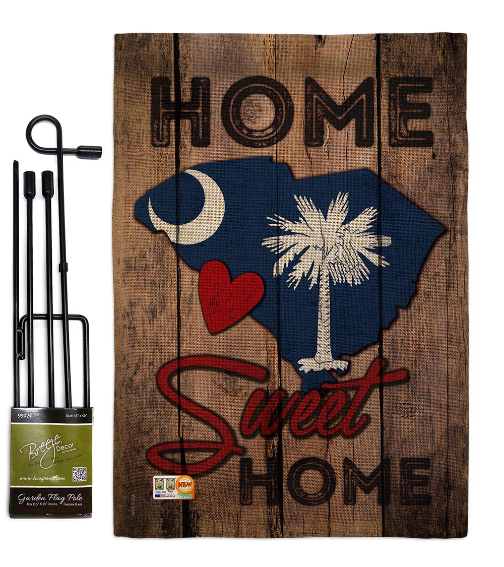 South Carolina Garden Flag Set - Double-Sided 13x18.5in - Perfect for Yard & Home Decor