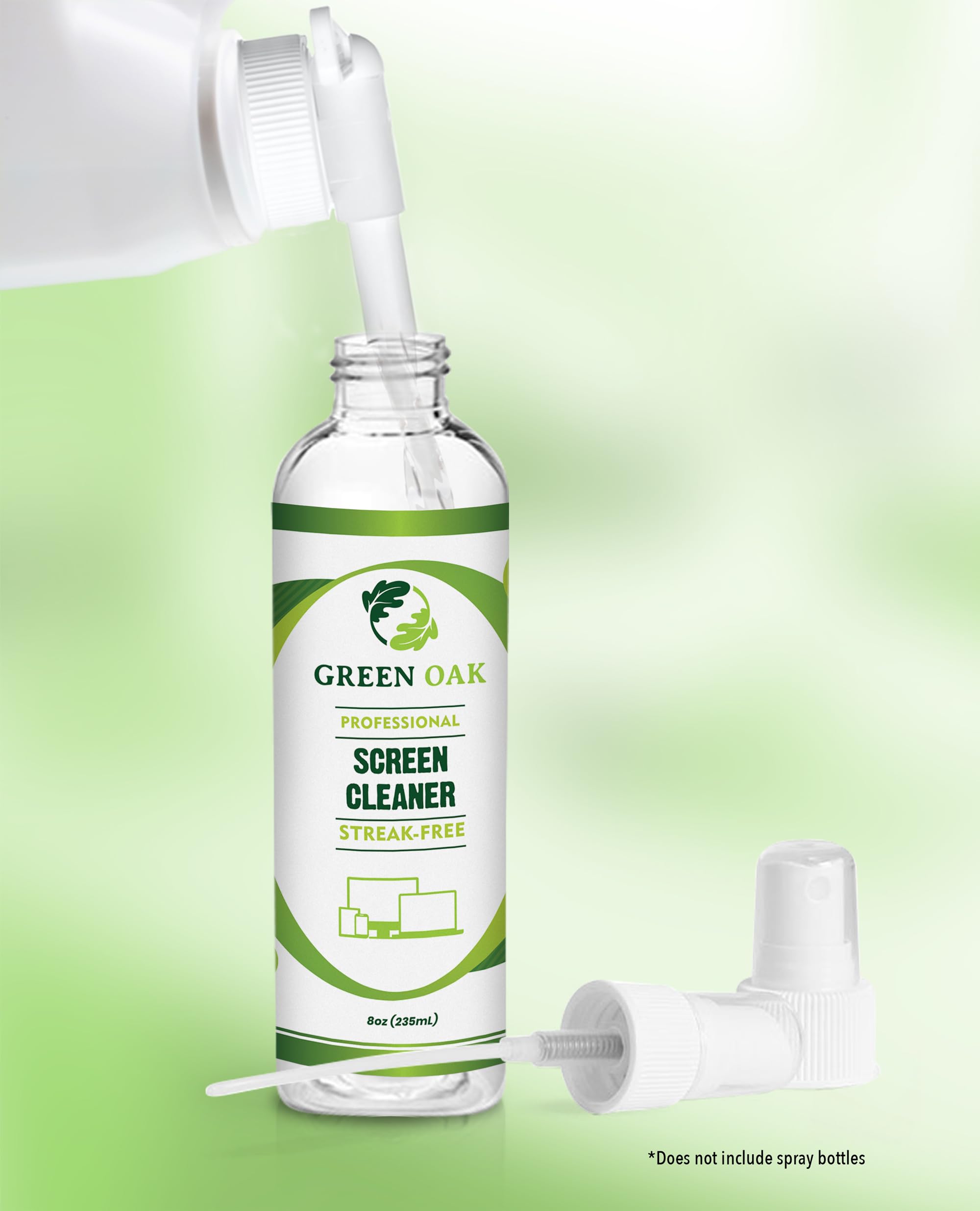 Green Oak Professional Screen Cleaner Spray Refill (1 Gallon) - Safe for LCD, LED TV, Tablet, Computer Monitor & Phone - Removes Fingerprints, Dust & Oil - Ideal for Home, Office & Electronics Cleaning