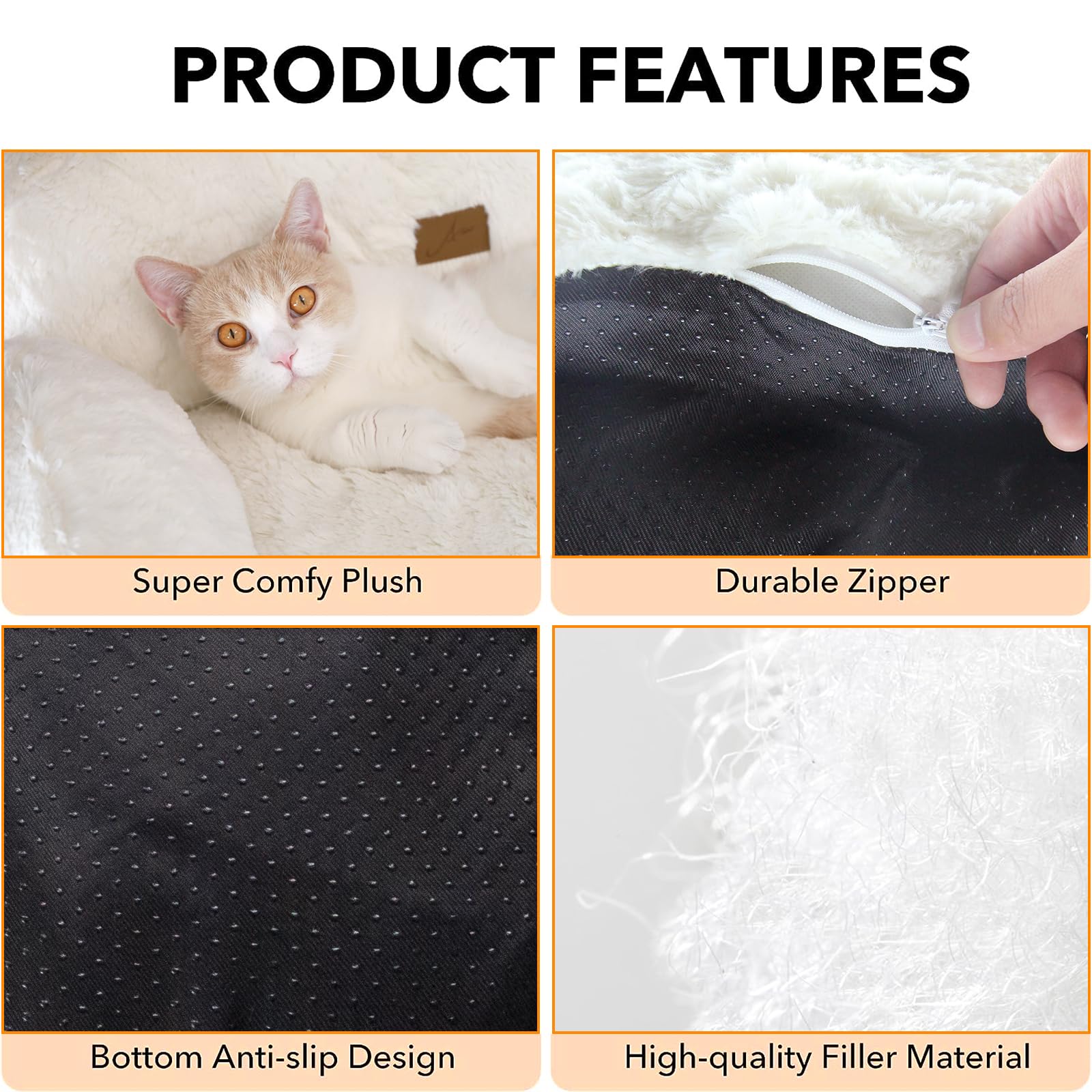 Premium Cat Couch Bed for Small Cats - Anti-Slip Kitty Sofa with Soft Plush - Cozy Pet Bed for Living Room, Bedroom & Home Decor