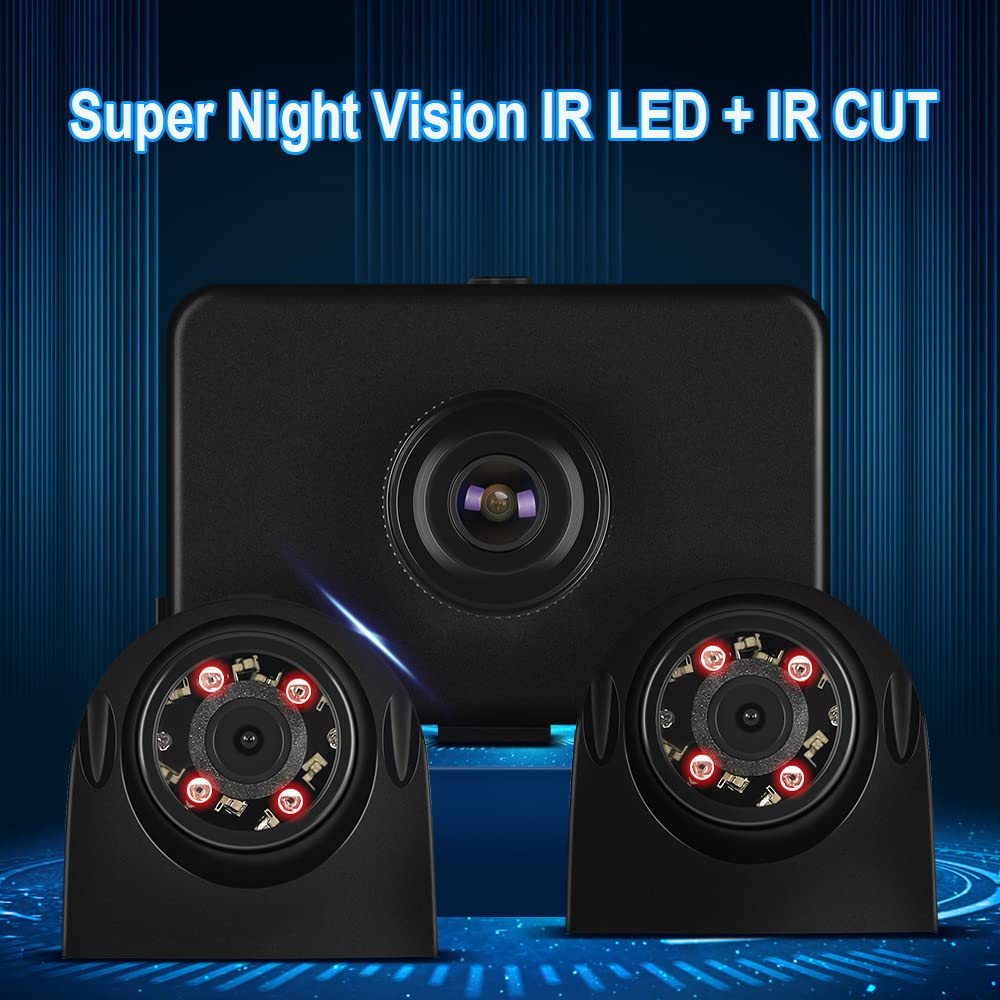 VSYSTO 3CH WiFi Truck Dash Cam with 4.5