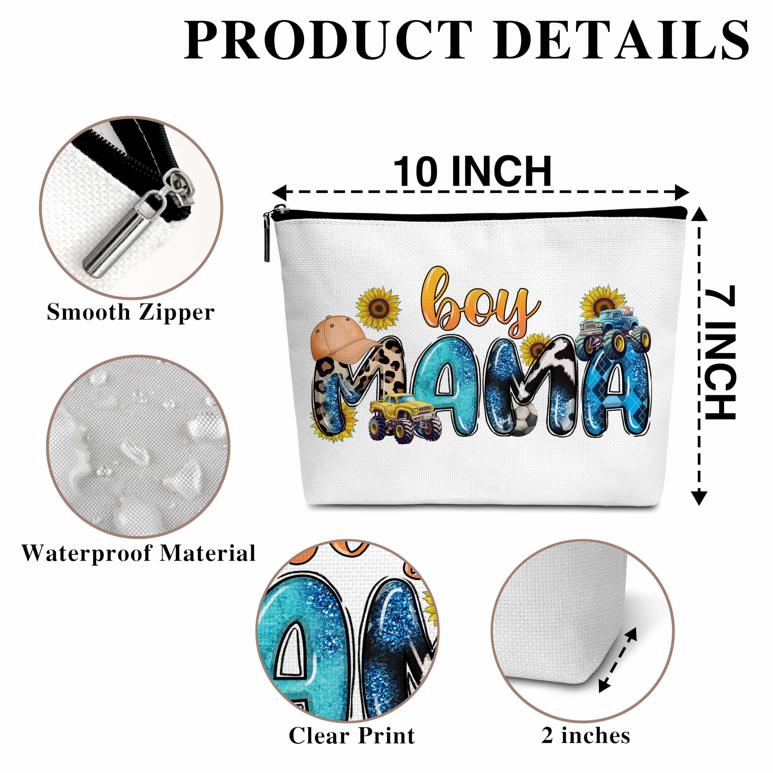 Stylish Cosmetic Makeup Bag with Zipper - Perfect Mother's Day & Birthday Gift for Mom from Daughter or Son | Travel Organizer & Beauty Storage Essential