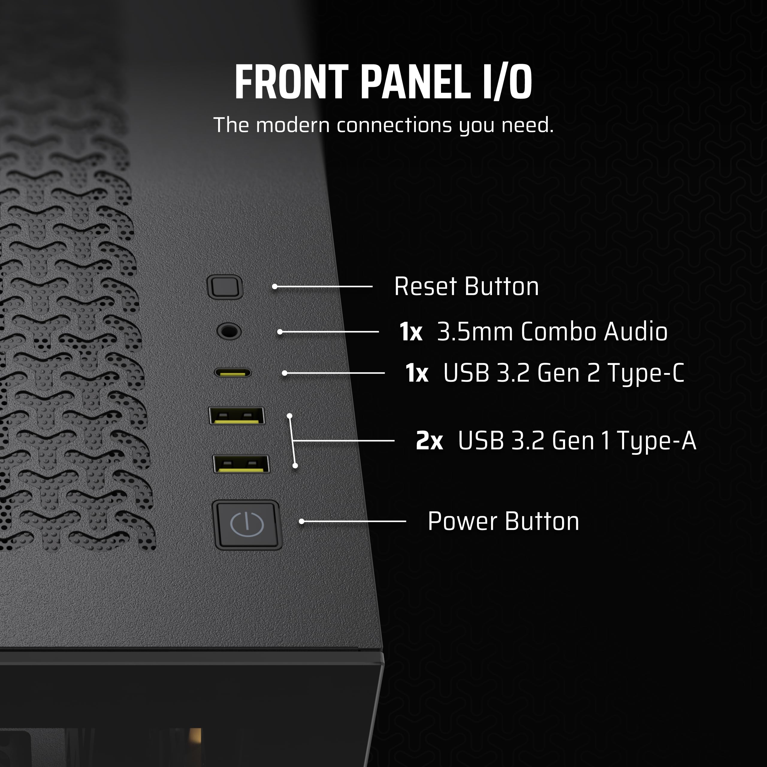 CORSAIR 3500X ARGB Mid-Tower ATX PC Gaming Case - Panoramic Tempered Glass Side Panel - Reverse Connection Motherboard Support - Includes 3X CORSAIR RS120 ARGB Fans - High Airflow Design - Black | Perfect for Gaming Rigs, Streaming PCs & Workstation Builds