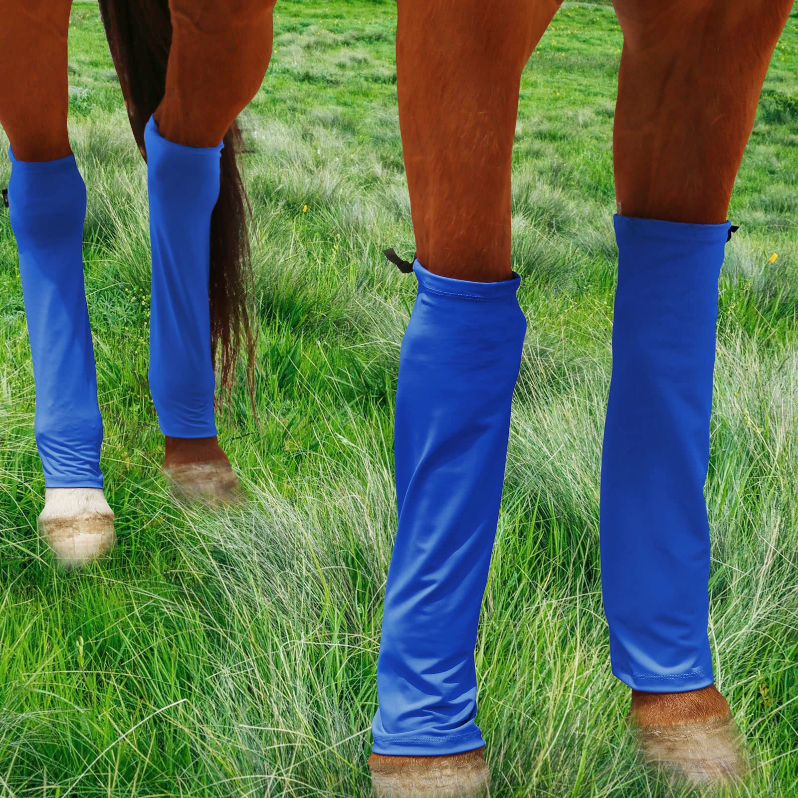 Harrison Howard Loose Fit Horse Leg Warmers - Breathable & Comfortable Equestrian Socks (Set of 4) for Riding, Training, and Stable Use
