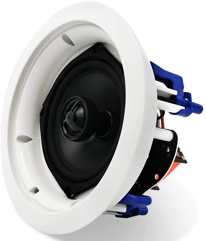 Herdio 5.25 Inch Bluetooth Ceiling Speakers - 300W Recessed Home Speaker System for Humid Areas, Kitchen, Bedroom, Bathroom & Covered Patio - Wireless Audio for Indoor/Outdoor Use (Pair)