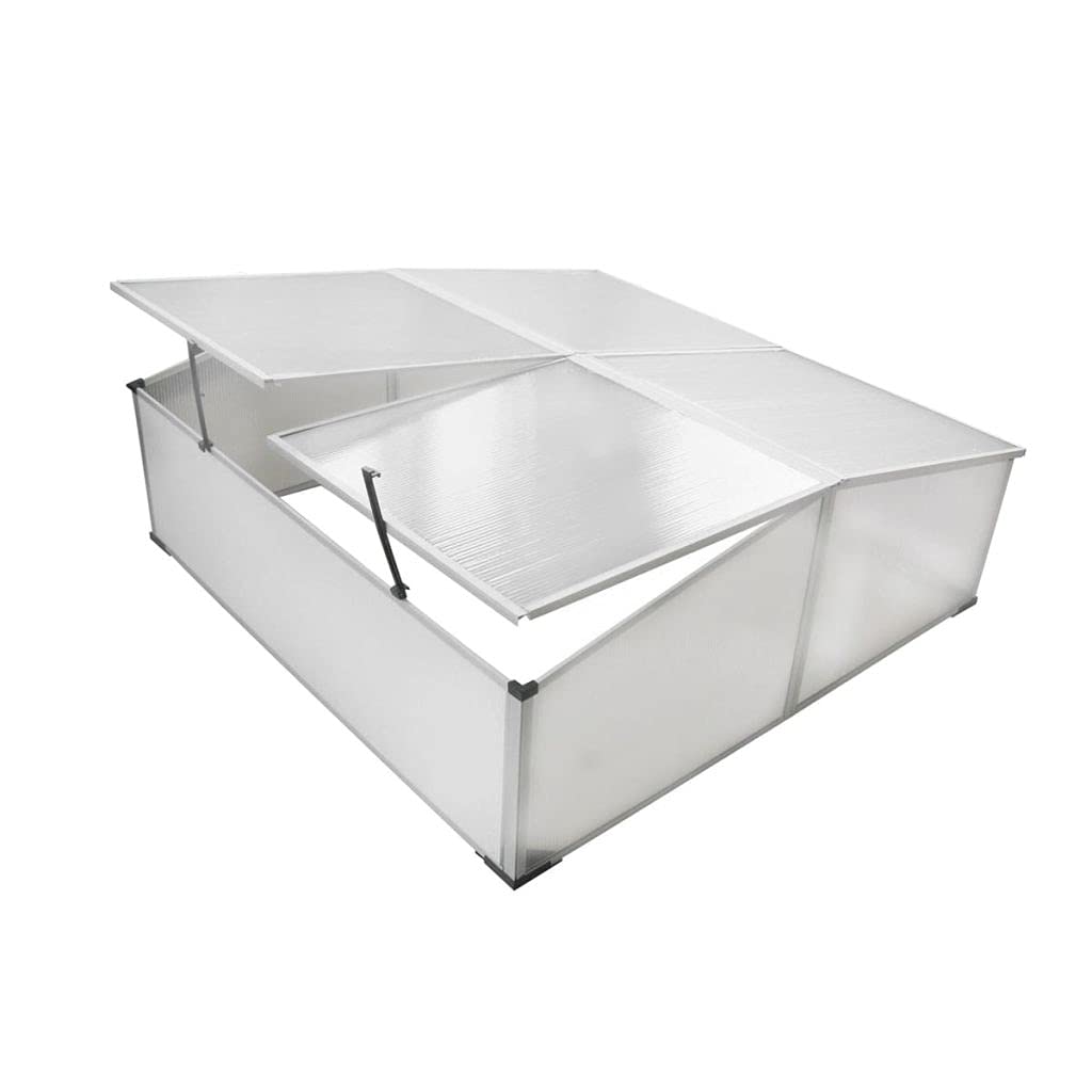4 Lids Wooden Cold Frame Greenhouse 3'6