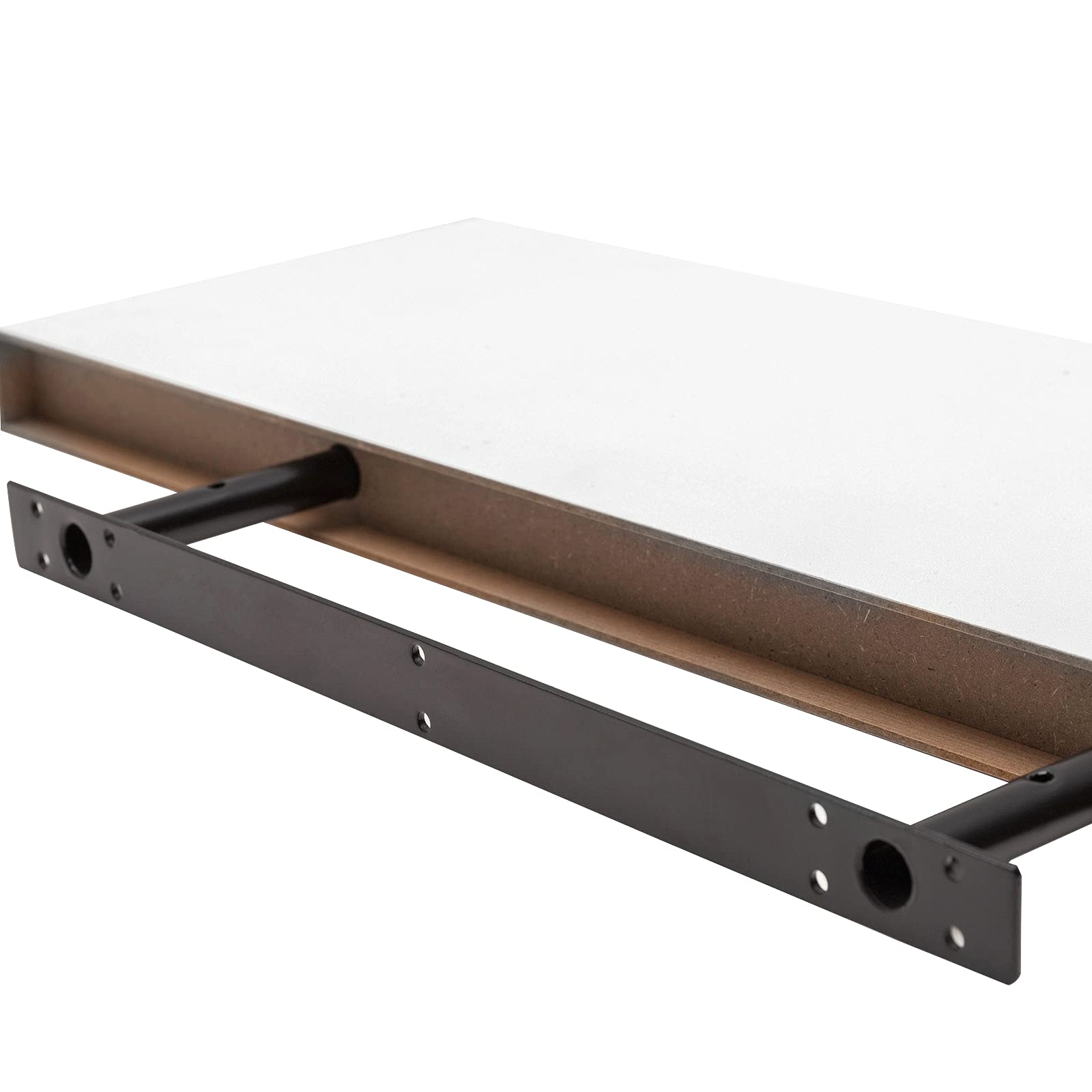 WOLTU 120cm Floating Shelf - White Wooden Wall Mounted Storage & Display Shelf for Living Room, Bathroom, Kitchen | Modern Home Decor & Organizer RG9315ws