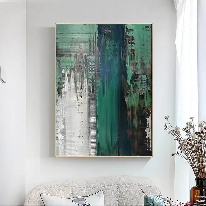 Abstract Painting #AB 011 - Modern Wall Art Decor for Living Room, Bedroom & Office | Handmade Canvas Artwork