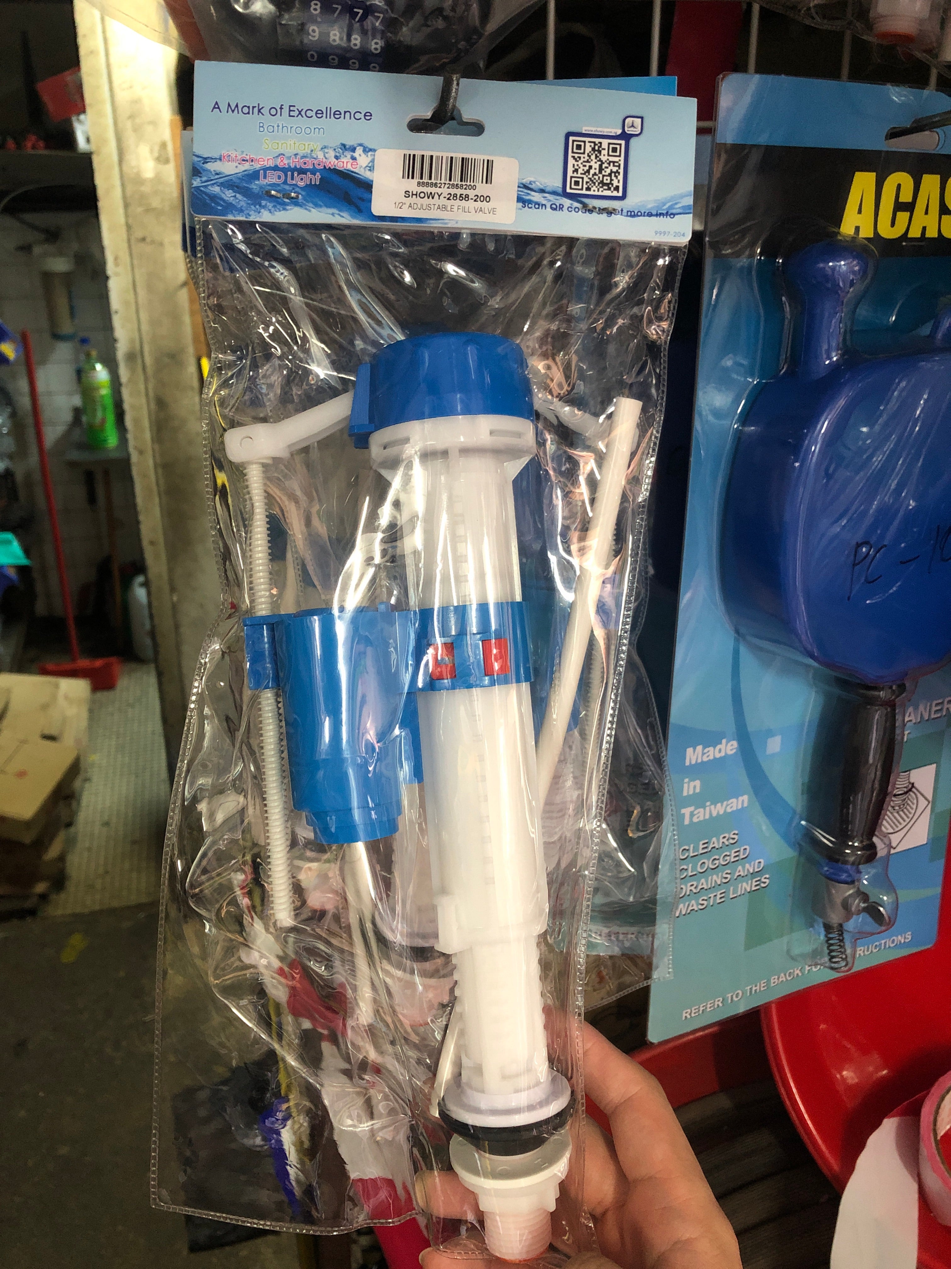 1/2 Inch Adjustable Anti-Siphon Toilet Fill Valve #2858 | SHOWY 2858 Model | Perfect for Bathroom Tank Repair & Water Conservation