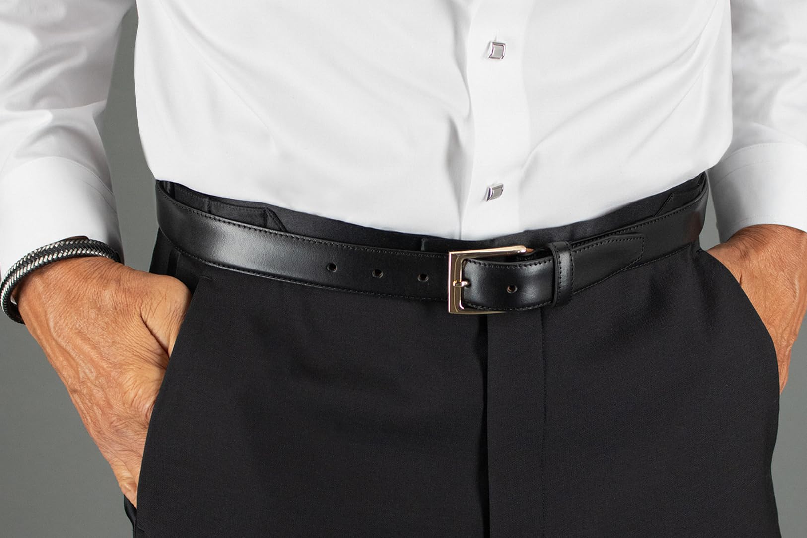 Trafalgar Cortina Genuine Leather Belt for Men - 1 3/16 Inch (30mm) Wide - Classic Dress & Casual Wear - Perfect for Office, Wedding & Everyday Use