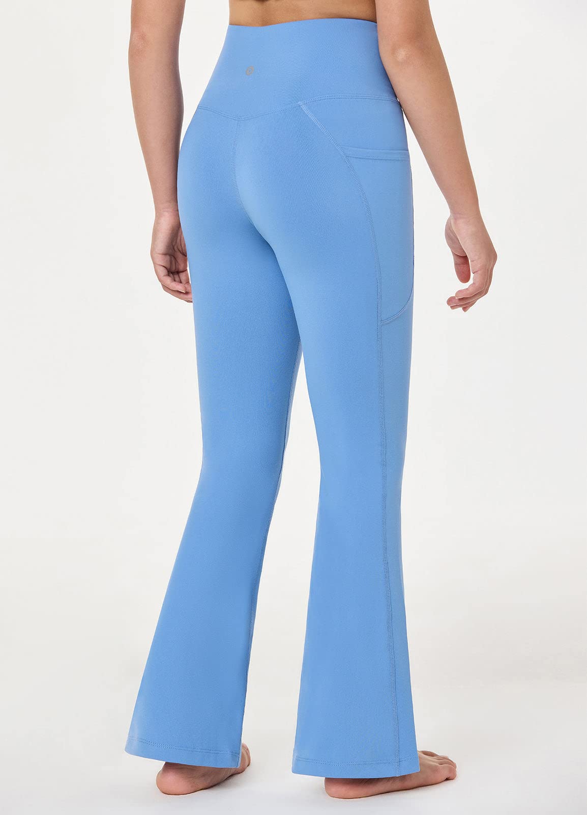 Baleaf Girls' High Waisted Bootcut Yoga Pants - Flare Leggings with Pockets for Dance, Kids Bell Bottoms - Perfect for Yoga, Dance Class & Casual Wear