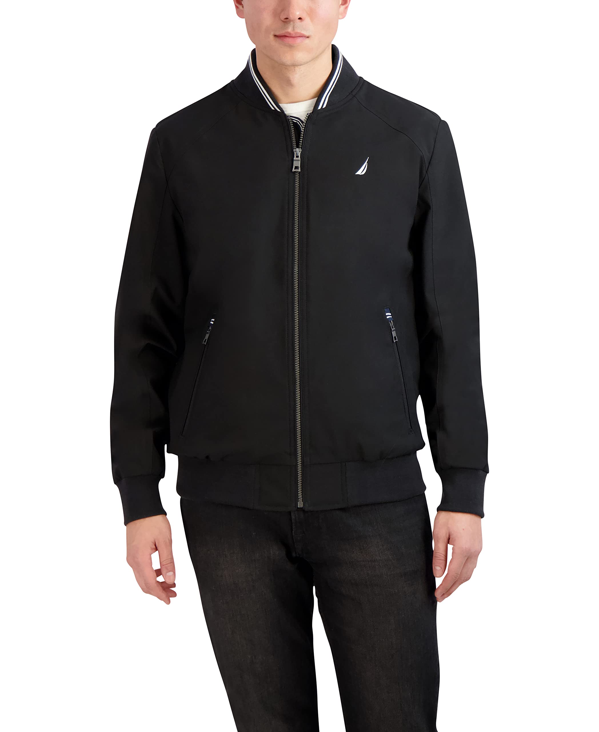Nautica Men's Lightweight Water-Resistant Windbreaker Jacket - Breathable Outdoor Jacket for Golf, Hiking, Boating & Casual Wear | Perfect for Spring & Fall Adventures