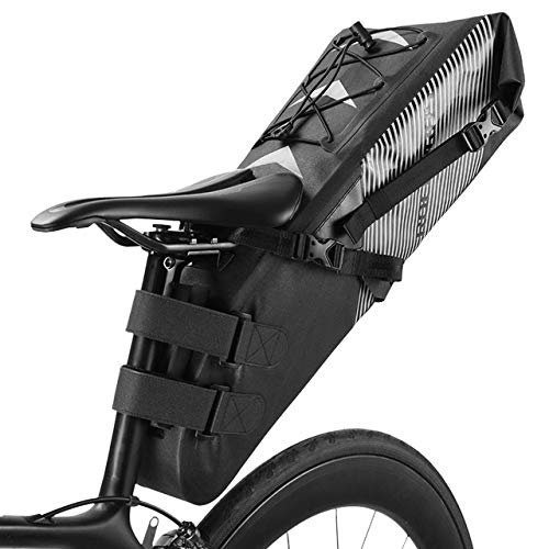 Waterproof Reflective 10L Bike Saddle Bag - Large Capacity Foldable Cycling Tail Bag for MTB & Road Bikes | Perfect for Commuting, Touring & Outdoor Adventures