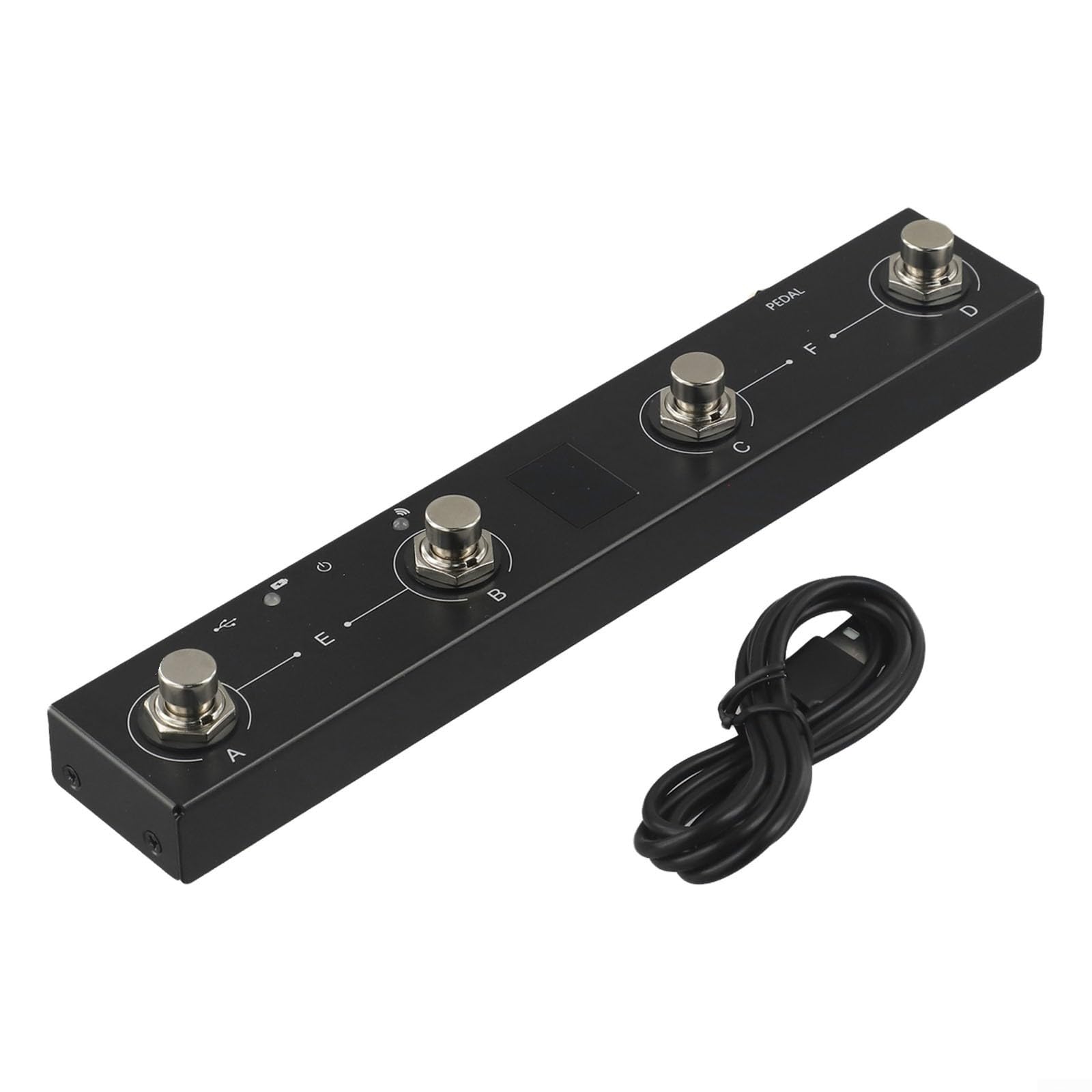 M-VAVE 4-Button MIDI Footswitch - Portable Rechargeable for Live Music