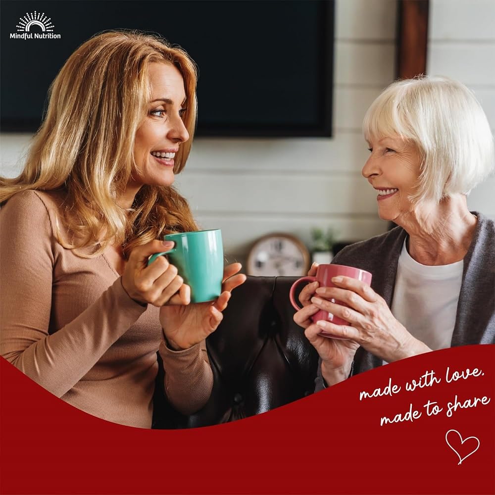 Mindful Nutrition Grandmas Organic Peppermint Hot Chocolate Mix - Rich Cocoa Powder for Winter Warmth, Holiday Gifts & Cozy Family Moments