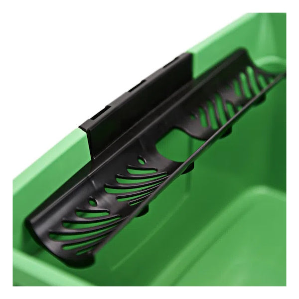 Unger 12L Compact Window Cleaning Bucket with Squeegee Holder - Professional Glass Washing Tool for Home & Office Use