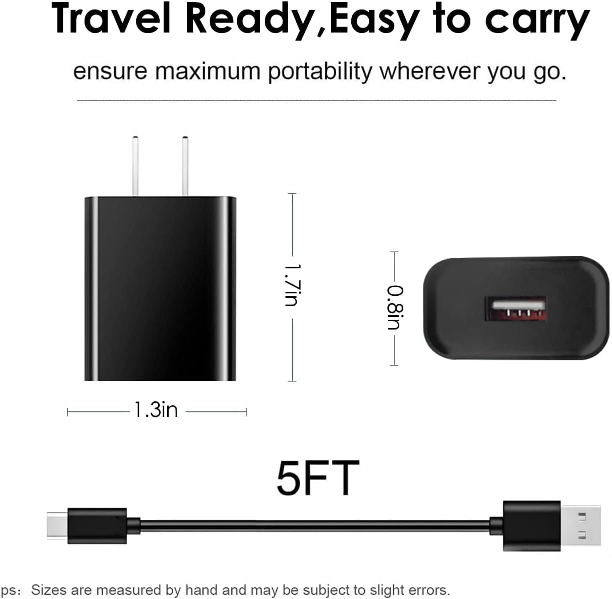 Fast USB Type C Charger for Kids Tablet & Android Devices - Compatible with Amazon Kindle Fire (2019-2023 Models, 9th-12th Gen) & Kids Pro Plus Tablets - High-Speed Charging Cable for Home, School & Travel Use