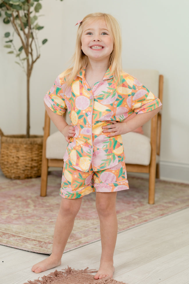 Kids' Pastel 'Squeeze The Day' Matching Outfit Set - Soft & Comfortable Playwear for Toddlers & Children - Perfect for Playdates, School, and Family Outings
