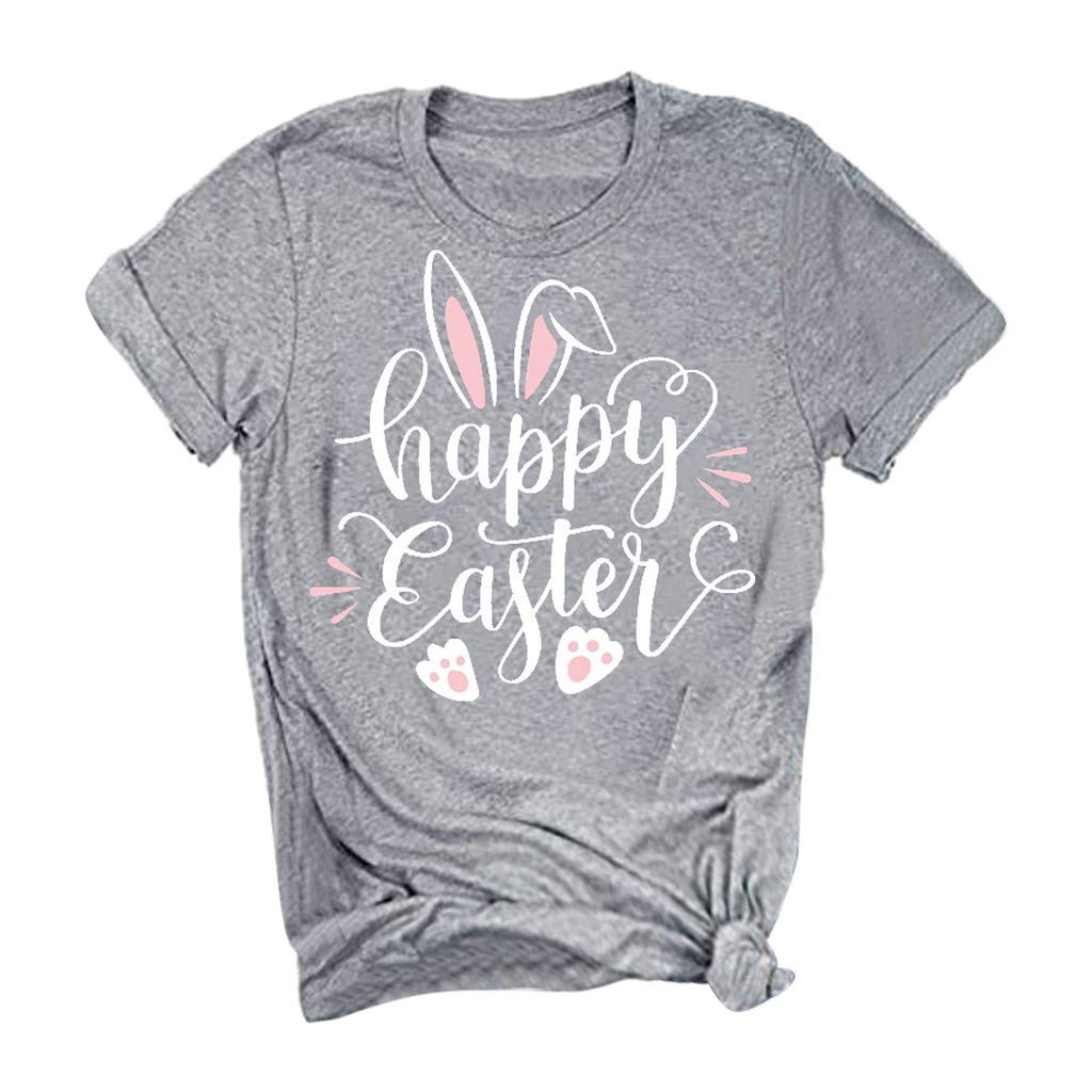 Easter Women's Printed Short Sleeve T-Shirt - Casual Loose Fit Tunics Top, Dressy Summer Blouse (Sizes S-3XL) - Perfect for Spring Outfits, Easter Celebrations & Summer Vacations