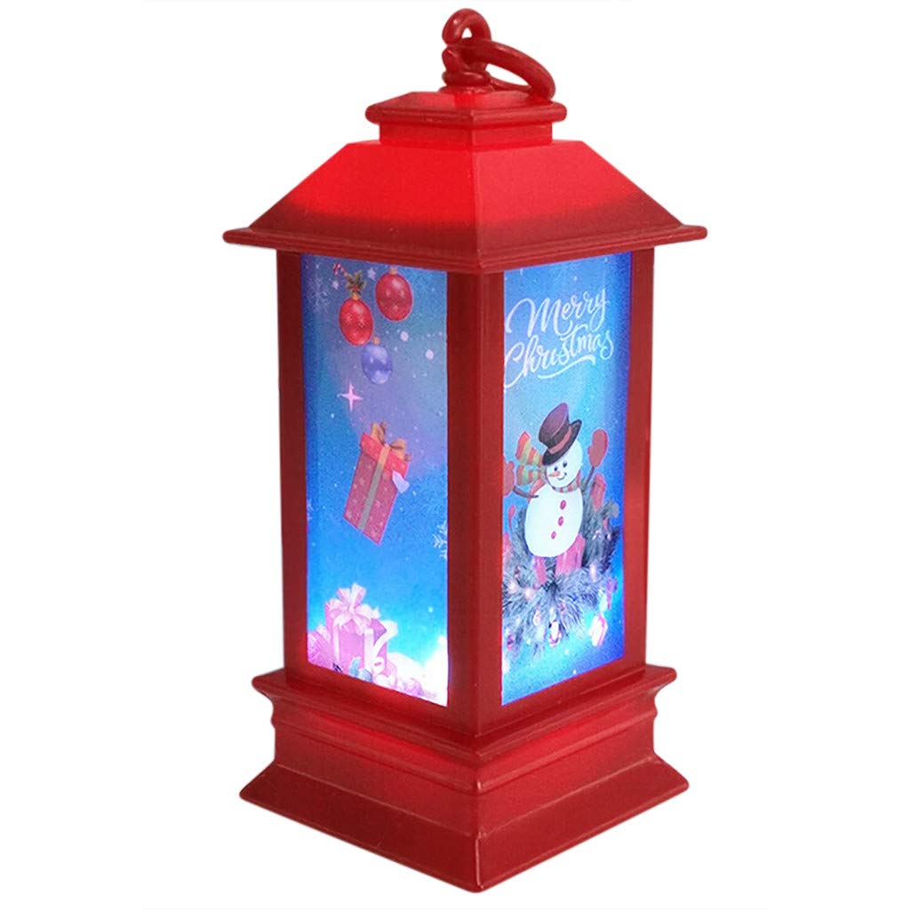 YUHAOTIN Christmas LED Candle Lanterns - 4 Pack Outdoor/Indoor Battery Operated Tea Lights for Holiday Decor, Tabletop Centerpieces & Hanging Home Decorations - Perfect for Christmas, Weddings, Parties & Cozy Ambiance