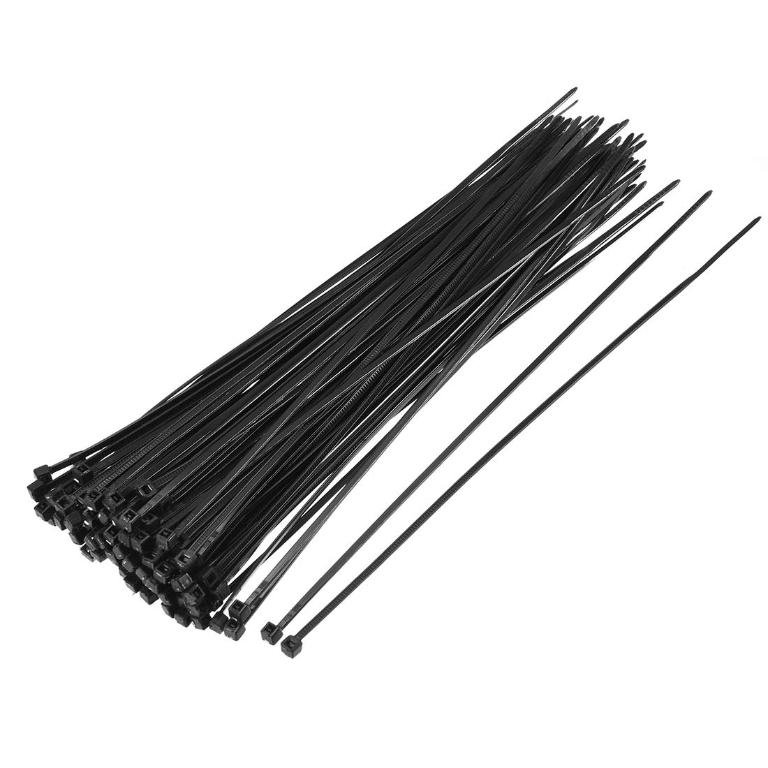 uxcell 8 Inch Nylon Cable Ties - 250pcs Self-Locking Black Zip Ties (0.08