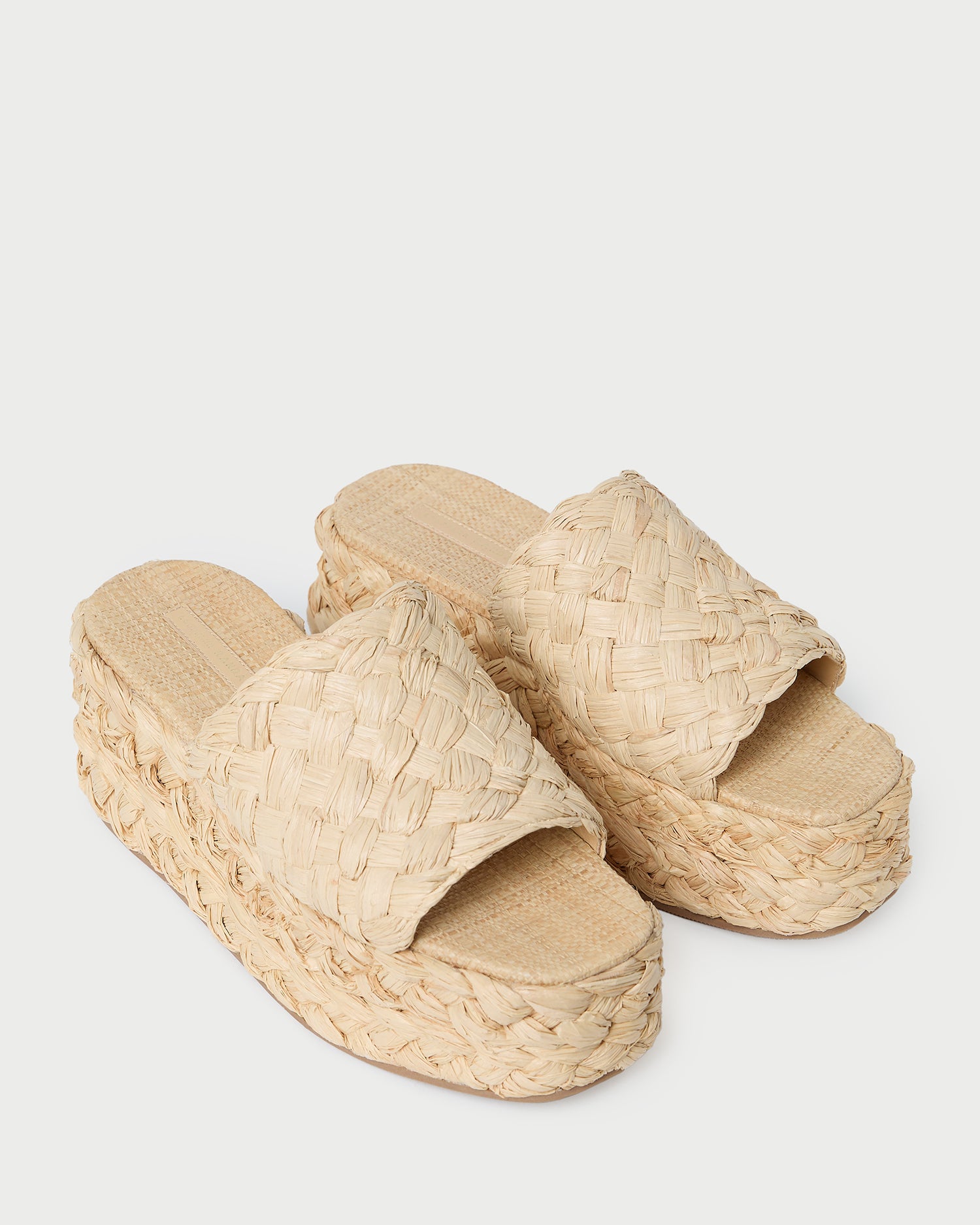 Aaron Natural Braided Straw Mule - Women's Comfortable Summer Slide Sandals for Beach, Pool, and Casual Outings
