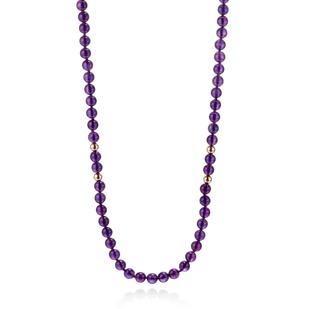 Elegant Amethyst & Gold Rope Necklace for Women – Perfect for Valentine's Day Gifts, Anniversary Presents & Evening Parties