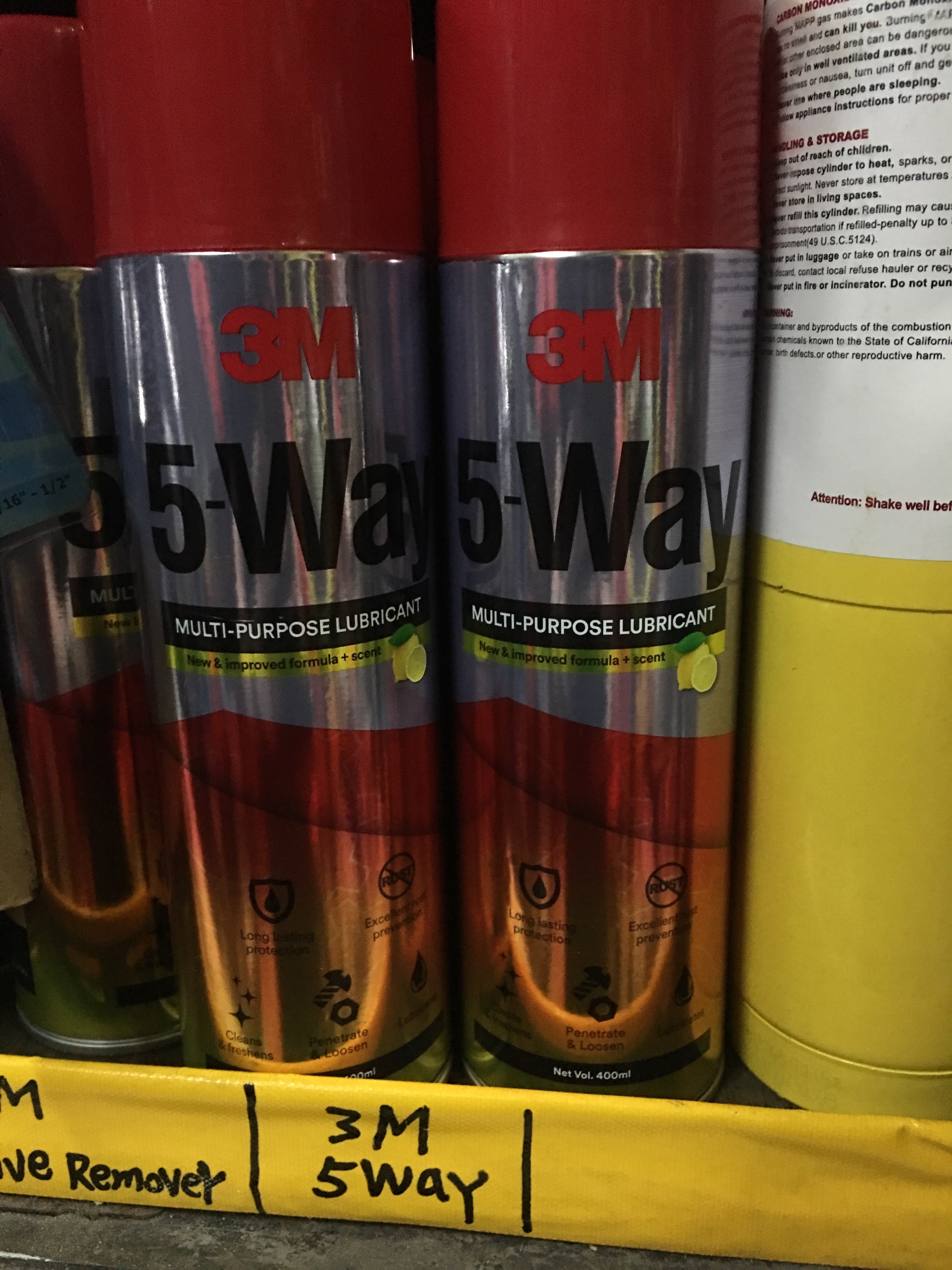 3M 5-Way Multi-Purpose Lubricant Spray 400ml - PTFE & Silicone Formula for Smooth Operation | Model 3M 5WAY | Ideal for Automotive, Industrial, Home & Outdoor Use on Hinges, Tools, Bike Chains & More