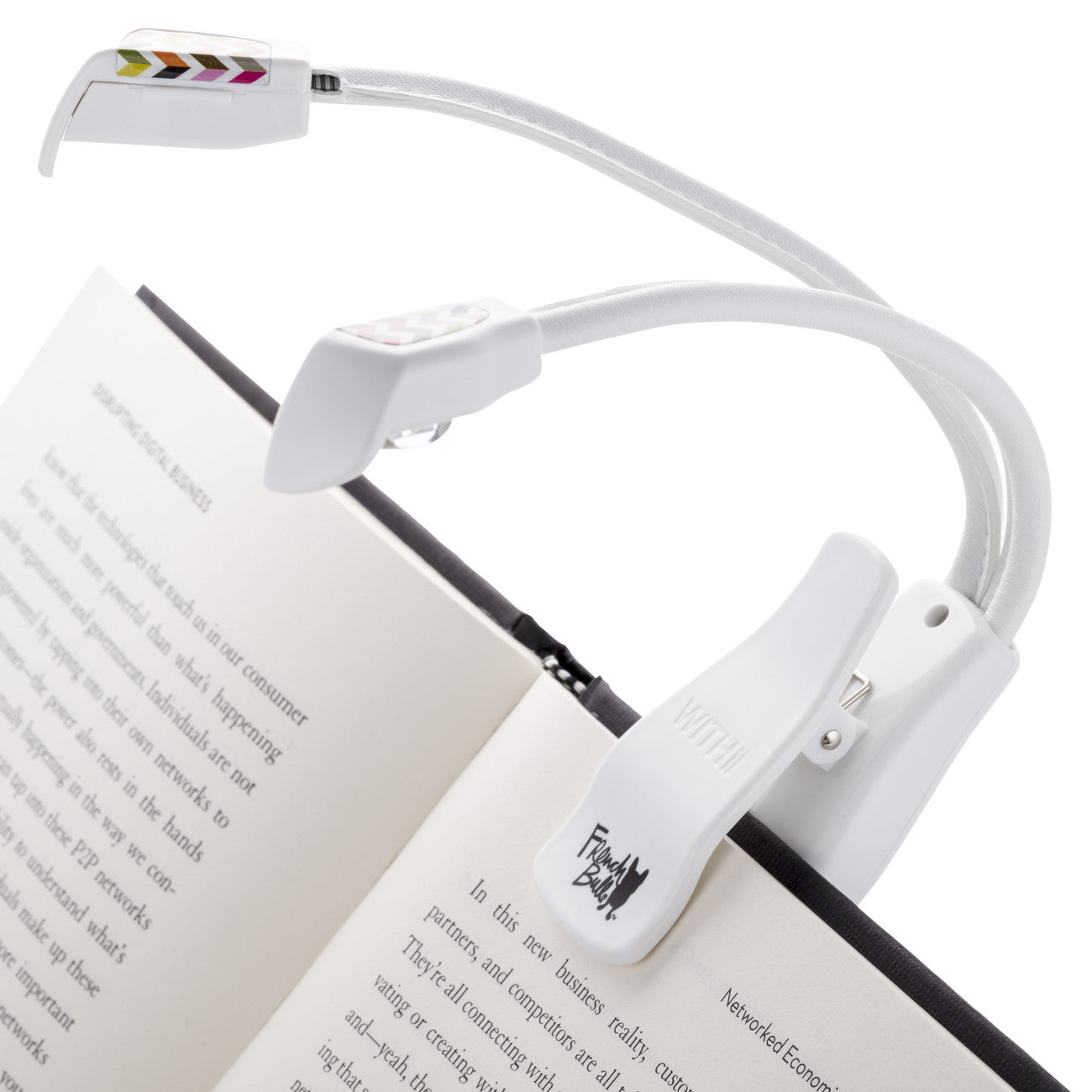 French Bull Duo Reading Light - Adjustable LED Book Light for Bed, Desk & Travel - Perfect for Night Reading, Studying & Relaxing