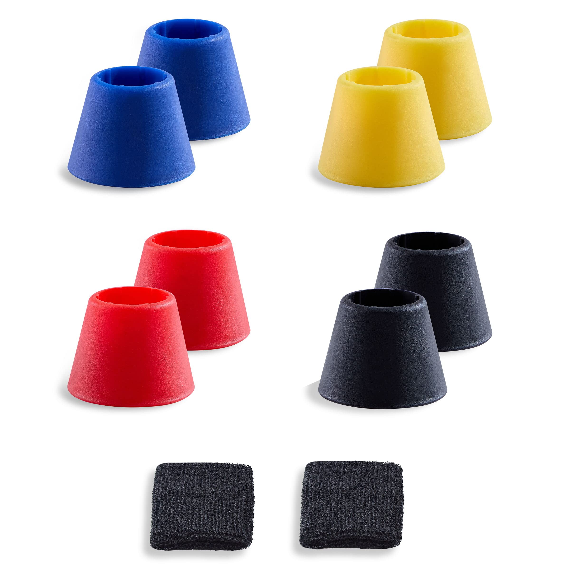 Premium Bat Grip Choke Up Rings - 8 Pack Baseball Training Rings with 2 Wrist Protectors for Better Swing Control & Comfort | Perfect for Baseball, Softball & Batting Practice