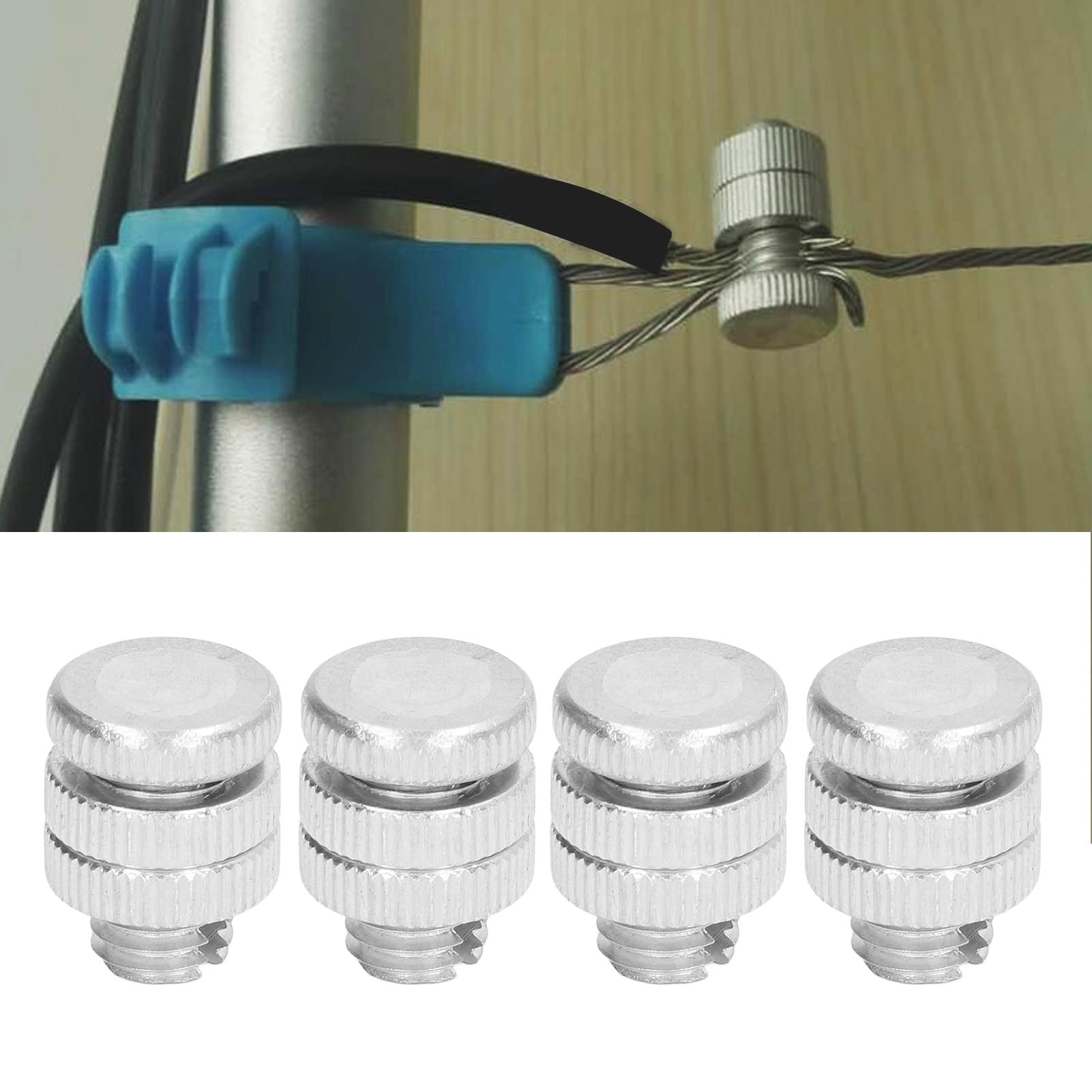 100PCS Aluminum Alloy Split Bolt Connectors - 0.8cm Thread Electric Fence Wire Connectors for Outdoor Use | Heavy Duty Electrical Fence Accessories for Farm, Ranch & Livestock Fencing Systems