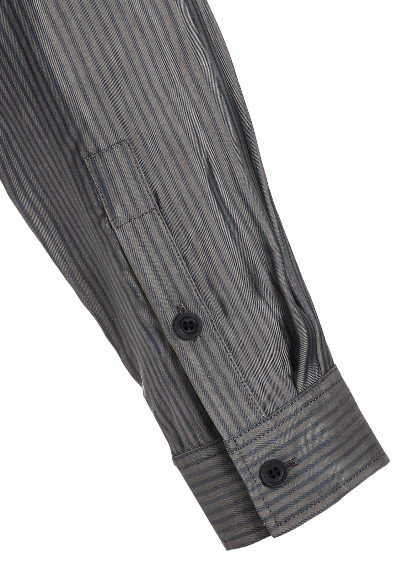 Elegant Striped Ink Blouse with Patch Detail - Women's Fashion Top for Office, Party & Casual Wear