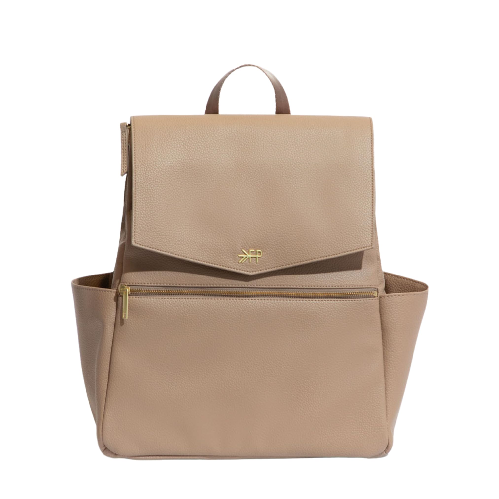 Freshly Picked Classic II Vegan Leather Diaper Backpack - Waterproof Wipeable Baby Bag with Detachable Changing Pad | Perfect for Travel, Daycare & On-the-Go Parents (Fig V2)