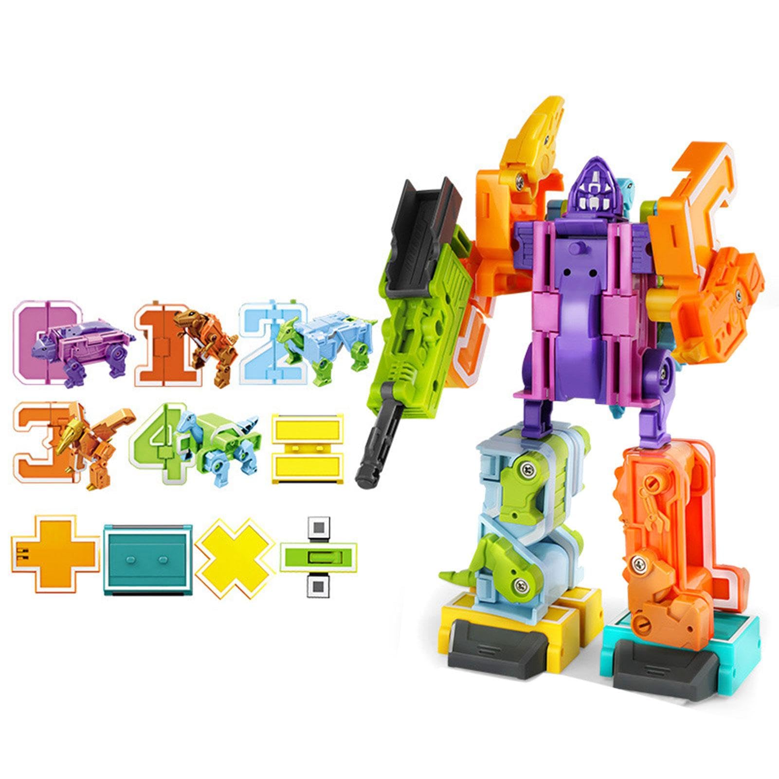 Fulenyi Transforming Number Robots - Interactive Learning Toy for Preschool Kids | STEM Educational Robot Action Figures for Boys & Girls | Perfect for Classroom Activities & Birthday Gifts