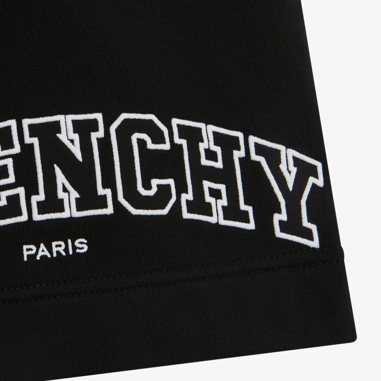 Givenchy Black Embroidered Logo Sweatshorts for Men | Luxury Designer Shorts | Comfortable Casual Wear for Summer, Gym, and Lounge